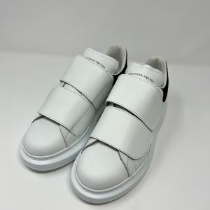 Alexander Mcqueen Sneaker Pelle white and black 6.5 velcro shoes